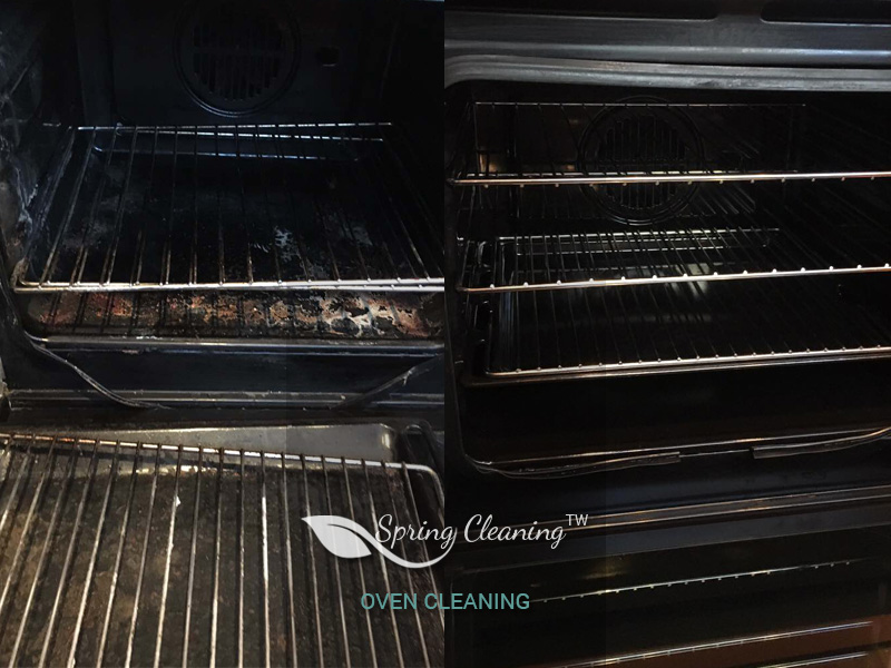 Oven interior after professional degreasing