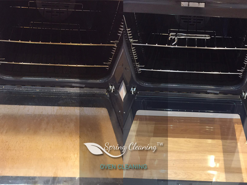 Grease removed from oven surfaces