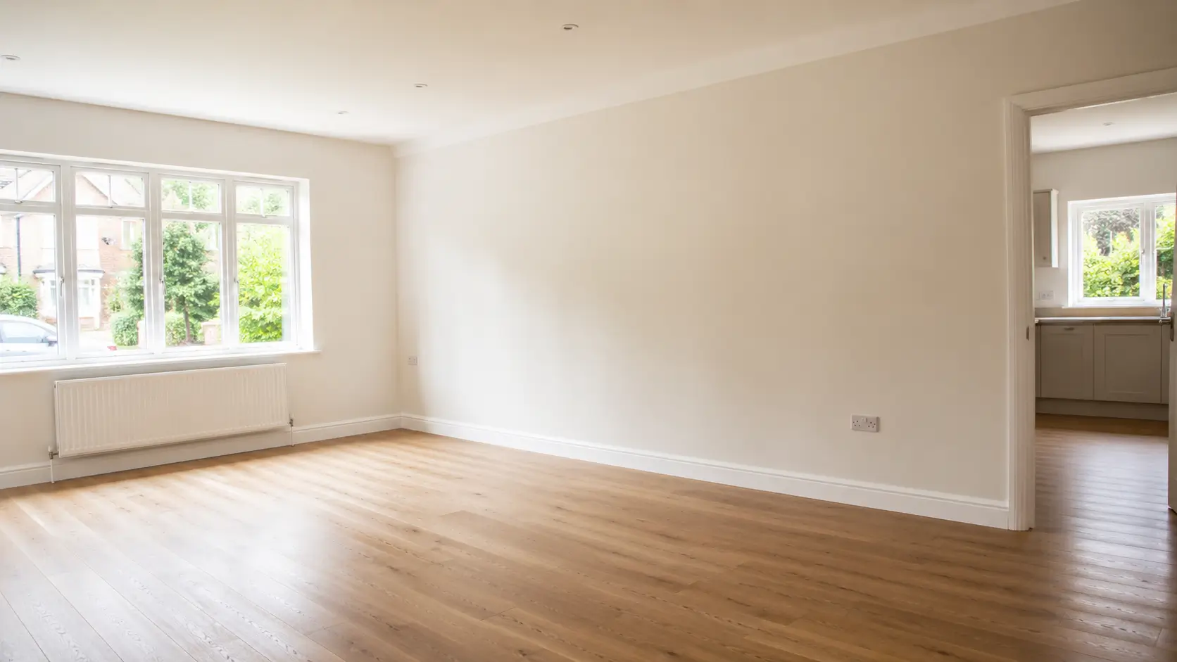 End-of-tenancy cleaning in a bright room